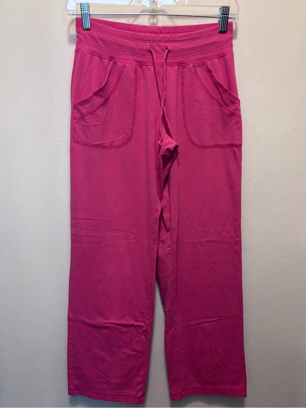 Athletic Works Hot Pink Wide-Leg Pull-On Track Pants